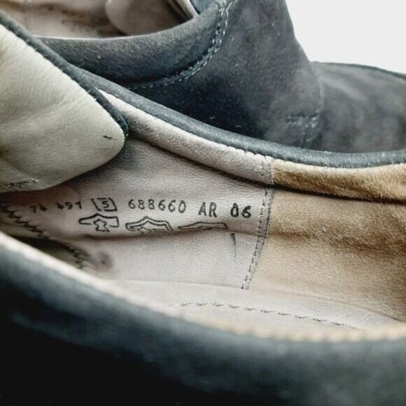 GABOR Suede Leather Shoe Ankle Booties Black Sz 6 - Picture 11 of 14